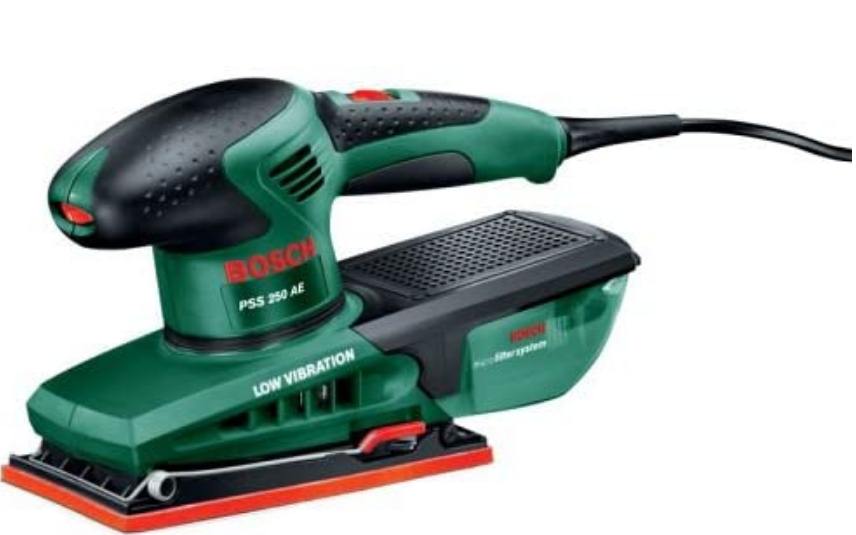 Bosch PSS 250 AE Lijadora en Maletín de Transporte, 250 W 